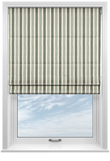 Port Laurent Stripe, Willow Green - Roman Blind
